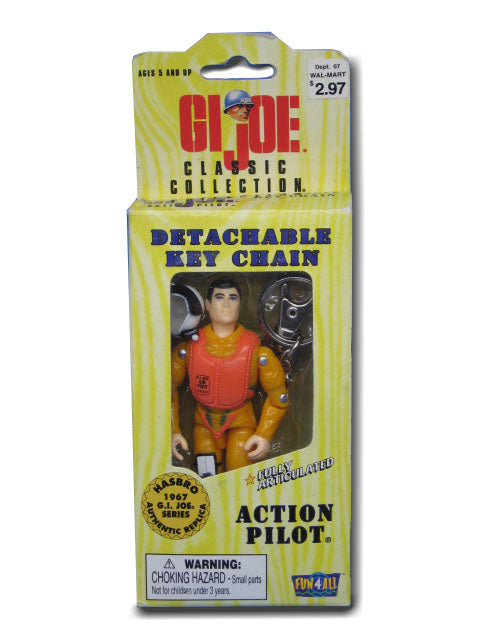 G.I.Joe Action Pilot Detachable Key Chain Hasbro Carded Action