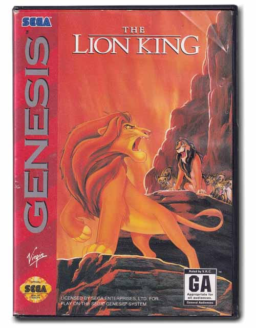 The Lion King With Case Sega Genesis Video Game Cartridge – Grade