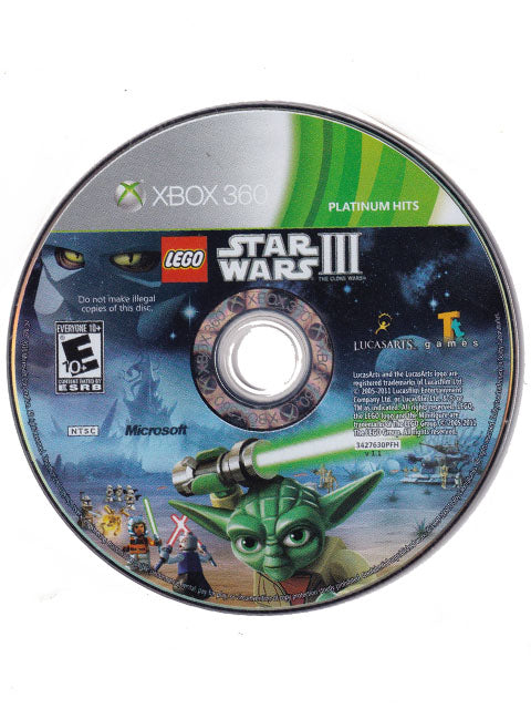 Lego Star Wars 3 The Clone Wars Loose Xbox 360 Video Game